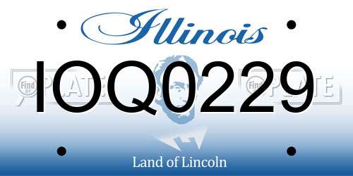 IOQ0229 Illinois License Plate