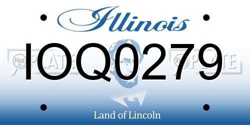 IOQ0279 Illinois License Plate