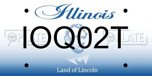 IOQ02T Illinois License Plate