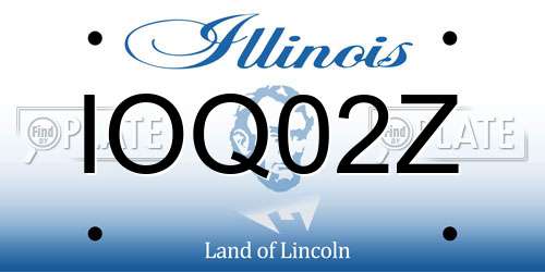 IOQ02Z Illinois License Plate