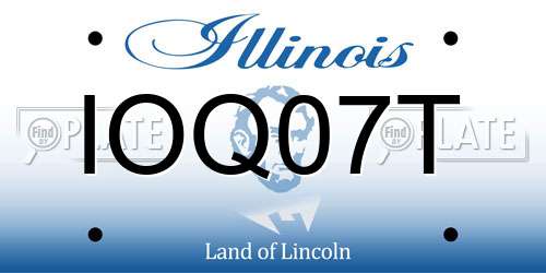 IOQ07T Illinois License Plate