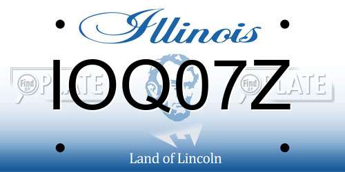 IOQ07Z Illinois License Plate