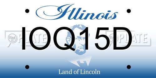 IOQ15D Illinois License Plate