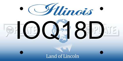 IOQ18D Illinois License Plate