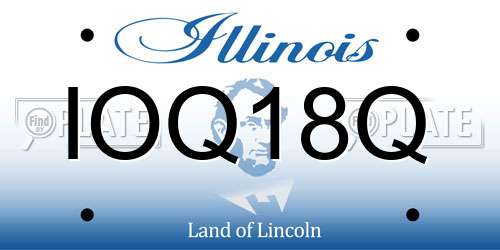 IOQ18Q Illinois License Plate