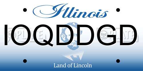 IOQDDGD Illinois License Plate