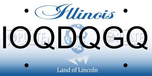 IOQDQGQ Illinois License Plate