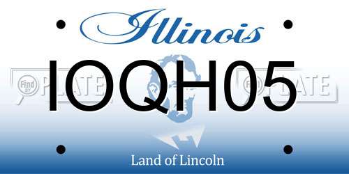 IOQH05 Illinois License Plate