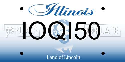 IOQI50 Illinois License Plate