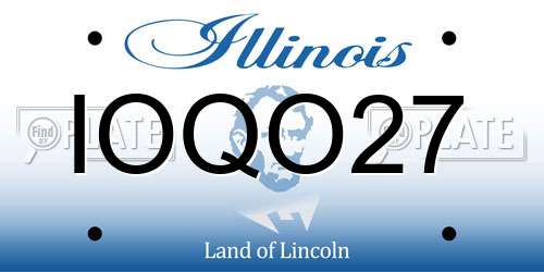 IOQO27 Illinois License Plate