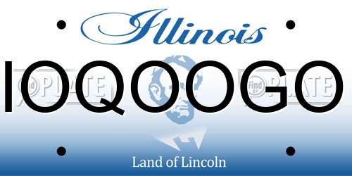 IOQOOGO Illinois License Plate