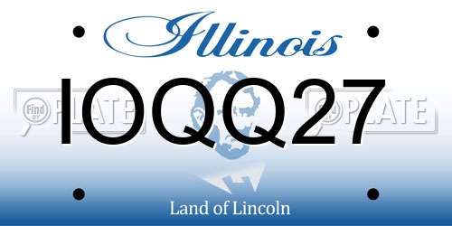 IOQQ27 Illinois License Plate
