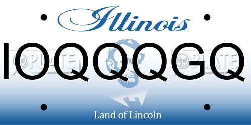 IOQQQGQ Illinois License Plate
