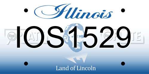 IOS1529 Illinois License Plate