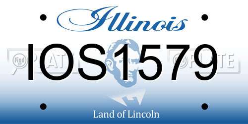 IOS1579 Illinois License Plate
