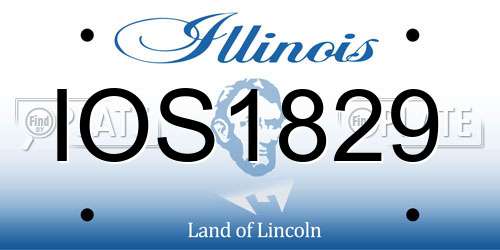 IOS1829 Illinois License Plate