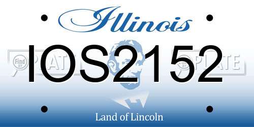 IOS2152 Illinois License Plate