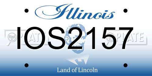 IOS2157 Illinois License Plate
