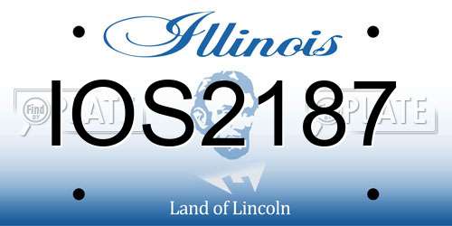 IOS2187 Illinois License Plate