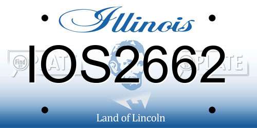 IOS2662 Illinois License Plate