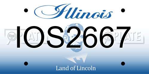 IOS2667 Illinois License Plate