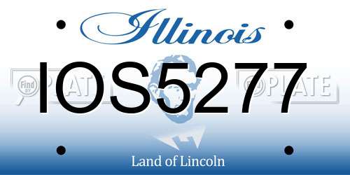 IOS5277 Illinois License Plate