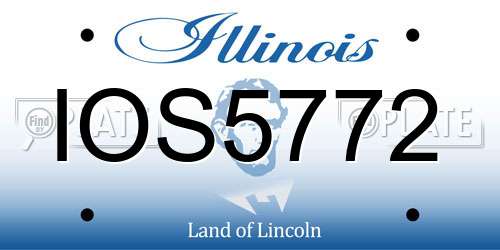 IOS5772 Illinois License Plate