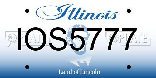 IOS5777 Illinois License Plate