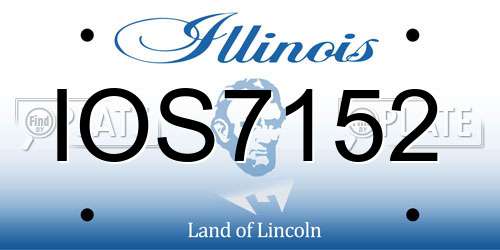 IOS7152 Illinois License Plate