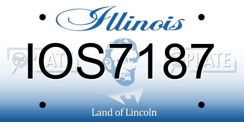 IOS7187 Illinois License Plate