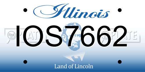 IOS7662 Illinois License Plate