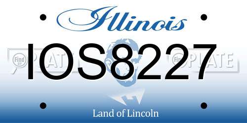 IOS8227 Illinois License Plate