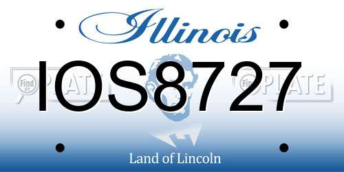 IOS8727 Illinois License Plate