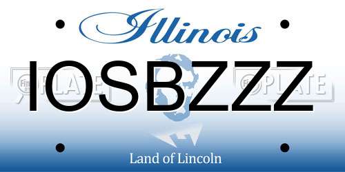 IOSBZZZ Illinois License Plate
