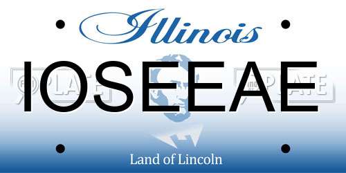 IOSEEAE Illinois License Plate