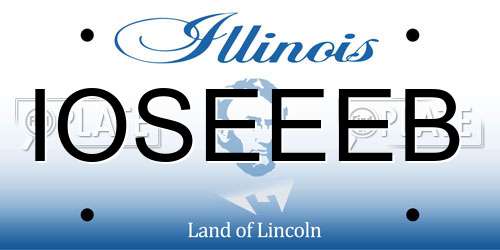 IOSEEEB Illinois License Plate