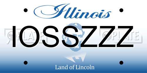 IOSSZZZ Illinois License Plate