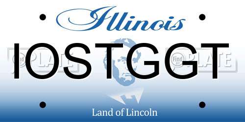 IOSTGGT Illinois License Plate