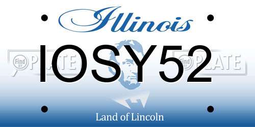 IOSY52 Illinois License Plate