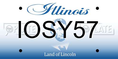 IOSY57 Illinois License Plate