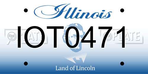 IOT0471 Illinois License Plate