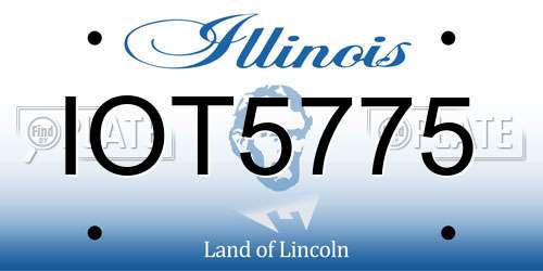 IOT5775 Illinois License Plate