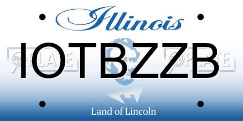 IOTBZZB Illinois License Plate