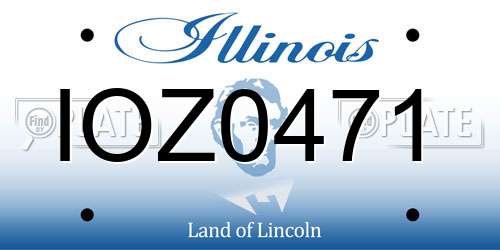 IOZ0471 Illinois License Plate