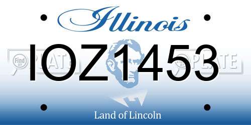 IOZ1453 Illinois License Plate