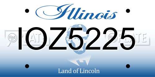 IOZ5225 Illinois License Plate