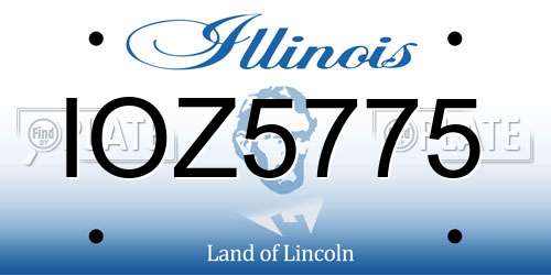 IOZ5775 Illinois License Plate