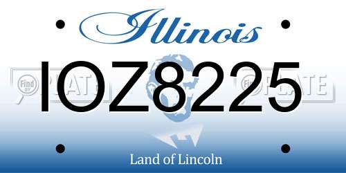IOZ8225 Illinois License Plate