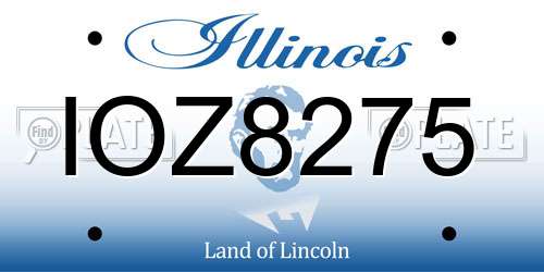 IOZ8275 Illinois License Plate