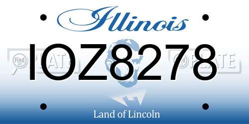 IOZ8278 Illinois License Plate